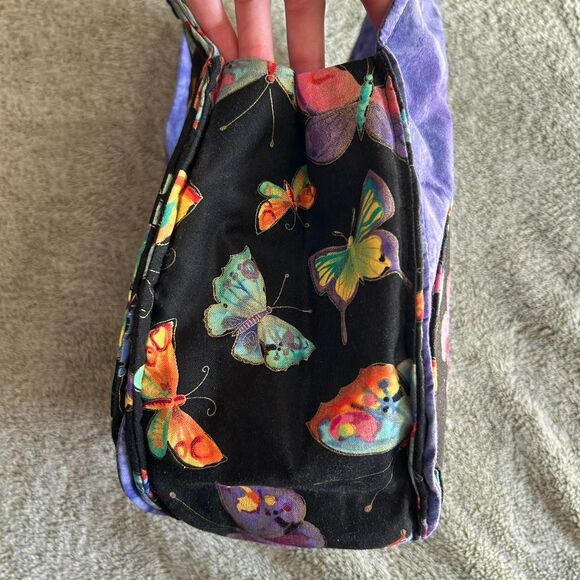 Handmade fabric butterfly patterned handbag - Picture 4 of 6